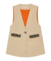 Maliparmi Sequin-embellished V-neck Waistcoat In Green