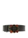 Maliparmi Stone-embellished Leather Belt In Black