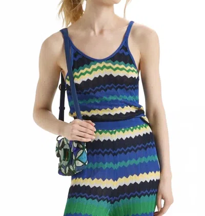 Maliparmi Stripe Tank In Blue In Multi