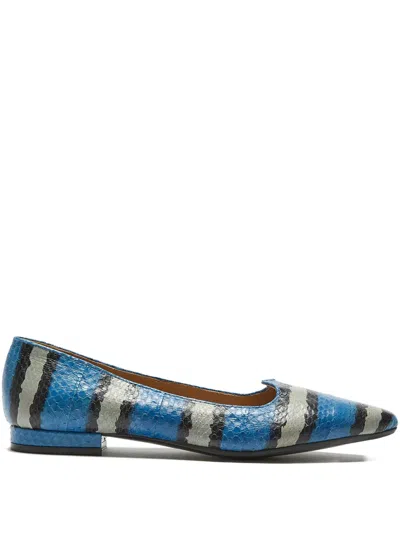 Maliparmi Striped-pattern Pointed-toe Flats In Multi