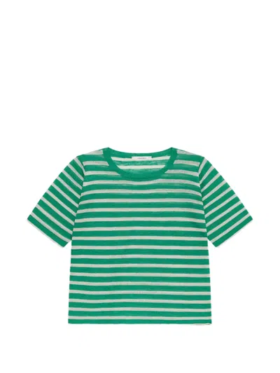 Maliparmi Striped Round-neck T-shirt In Green