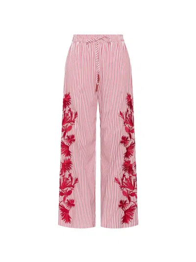 Maliparmi Striped Trousers In Red