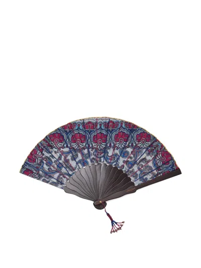 Maliparmi Sunset Paisley Bead-embroidered Fan In Multi