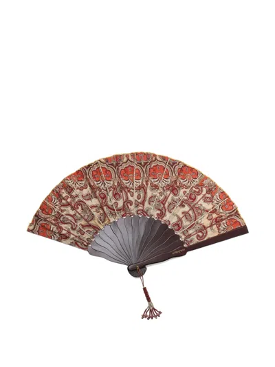 Maliparmi Sunset Paisley Bead-embroidered Fan In Multi
