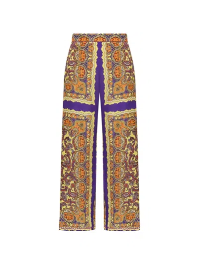 Maliparmi Sunset Paisley Embroidered Trousers In Multi