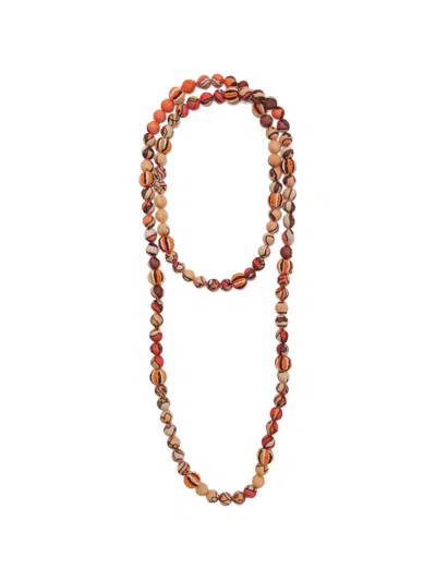 Maliparmi Sunset Paisley Printed Necklace In Metallic