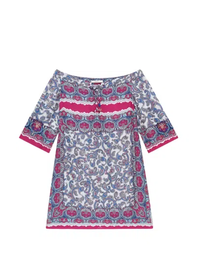 Maliparmi Sunset Paisley-print Mini Dress In Brown