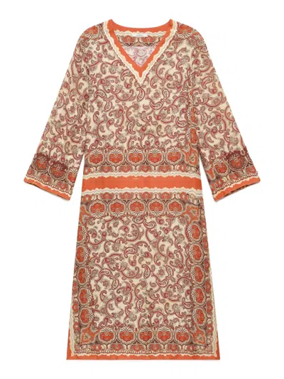 Maliparmi Sunset-paisley Mini Dress In Neutral