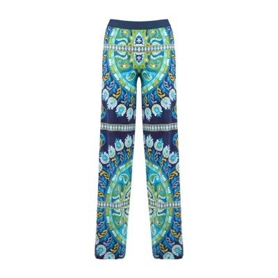 Maliparmi Malìparmi Suzani Crown Jersey Pants In Blue