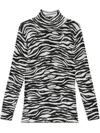 Maliparmi Zebra-print Mock-neck Top In Multi