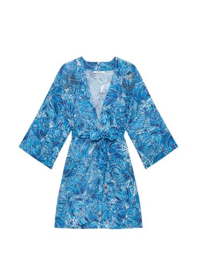 Maliparmi Sweet Butterfly Dress In Blue