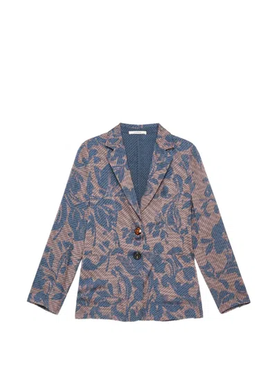 Maliparmi Sweet Foliage Blazer In Blue