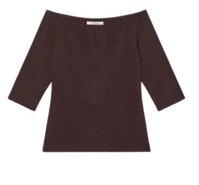 Maliparmi Off-shoulder T-shirt In Brown