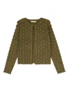 Maliparmi Textured Embellished Cardigan In Green