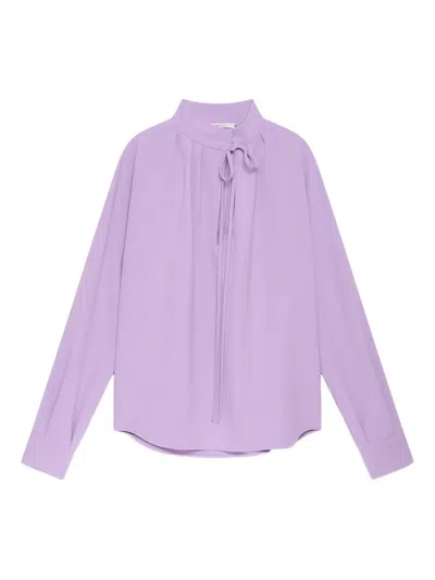 Maliparmi Tie-neck Pleated Blouse In Pink
