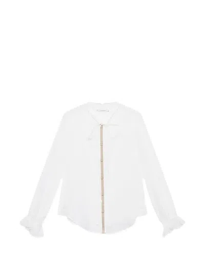 Maliparmi Tie-detail Long-sleeve Shirt In White