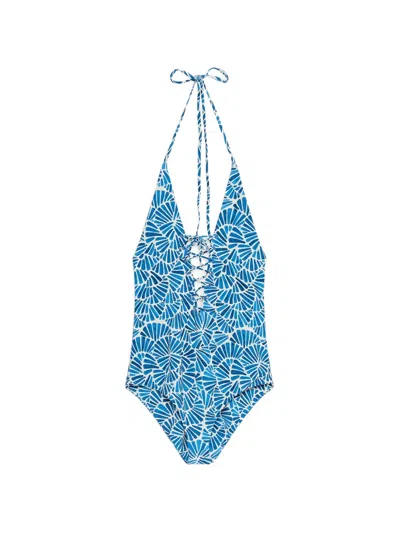 Maliparmi 타이 원피스 수영복 In Blue