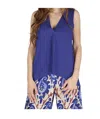 Maliparmi Top Donna Fluid Crepe In Misto Seta Blu