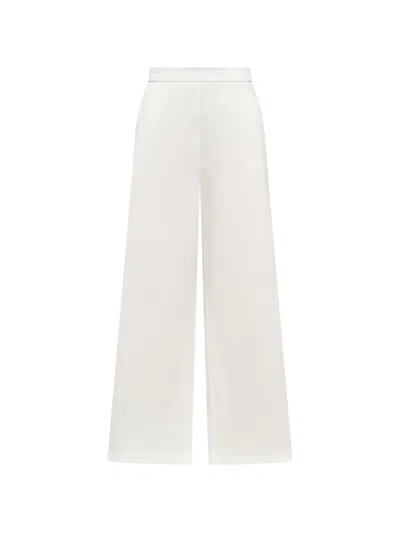 Maliparmi Topstitched Flared Trousers In White