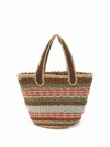 MALIPARMI SHOPPING BAG IN HAND-WOVEN MULTICOLORED RAFFIA