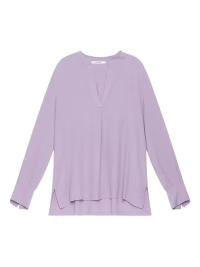 Maliparmi V-neck Long-sleeve Top In Purple