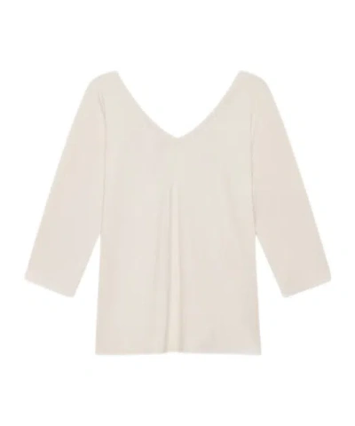 Maliparmi V-neck T-shirt In Bianco Rugiada