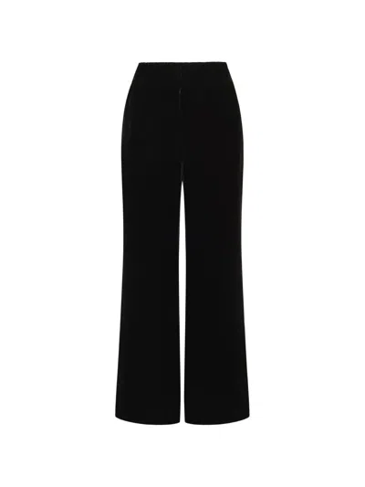 Maliparmi Velvet Straight-leg Trousers In Black