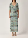 Maliparmi Viscosa Dress In Green