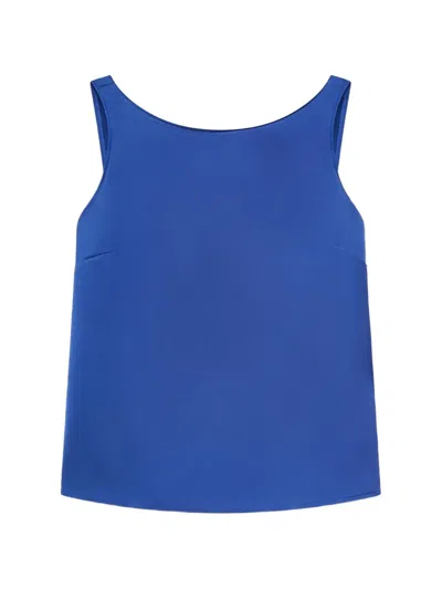 Maliparmi Viscose Sleeveless Top In Blue