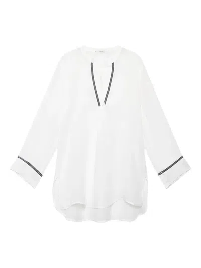 Maliparmi V-neck Blouse In White