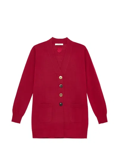 Maliparmi V-neck Cardigan In Red