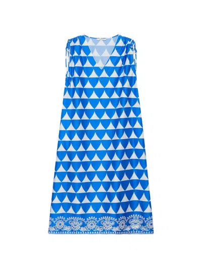 Maliparmi V-neck Midi Dress In Blue
