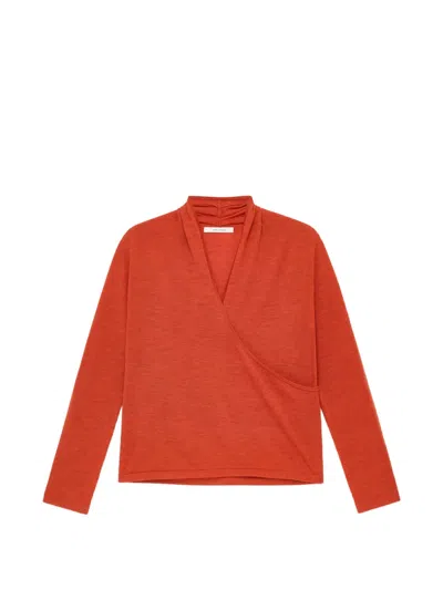 Maliparmi V-neck Sweater In Orange