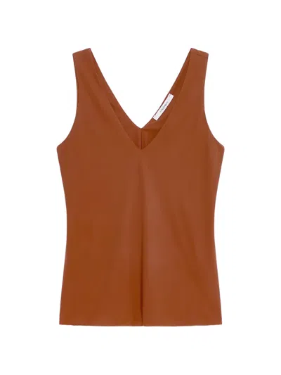 Maliparmi V넥 탑 In Orange