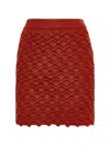 Maliparmi Wave-pattern Mini Skirt In Red