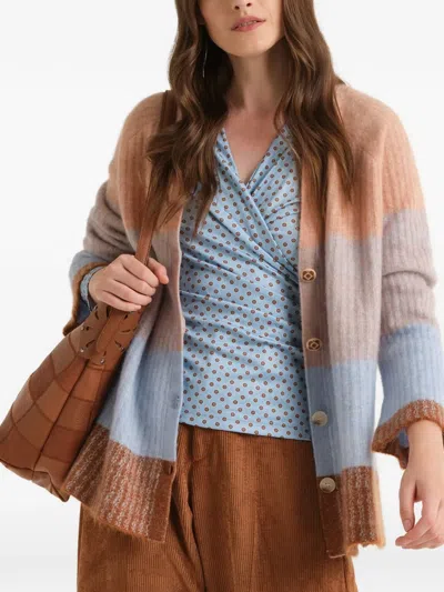 Maliparmi Winter Sunset Cardigan In Orange