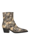 Maliparmi Malìparmi Woman Ankle Boots Beige Size 8 Leather In Multi