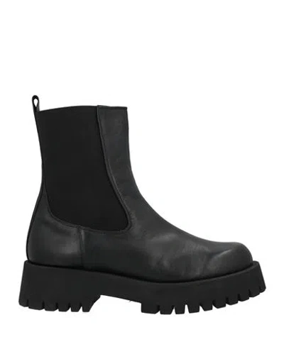 Maliparmi Malìparmi Woman Ankle Boots Black Size 10 Soft Leather In Multi