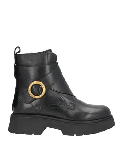 Maliparmi Malìparmi Woman Ankle Boots Black Size 8 Leather In Multi