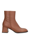 Maliparmi Malìparmi Woman Ankle Boots Brown Size 7.5 Leather
