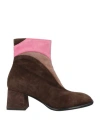 Maliparmi Malìparmi Woman Ankle Boots Dark Brown Size 7 Leather In Brown