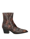 Maliparmi Malìparmi Woman Ankle Boots Light Brown Size 11 Leather