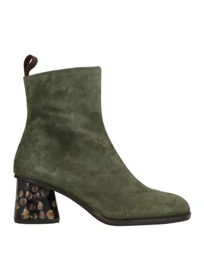 Maliparmi Malìparmi Woman Ankle Boots Military Green Size 6 Leather