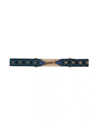 Maliparmi Malìparmi Woman Bag Strap Blue Size - Textile Fibers, Leather