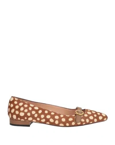 Maliparmi Malìparmi Woman Ballet Flats Brown Size 8 Leather In Multi