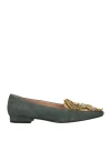 Maliparmi Beaded Ballerina In Grey/lime In Green