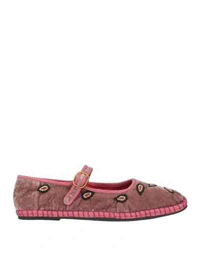 Maliparmi Malìparmi Woman Ballet Flats Light Brown Size 11 Textile Fibers In Animal Print