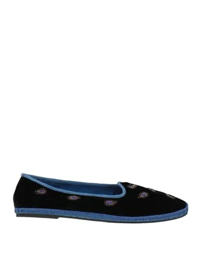 Maliparmi Malìparmi Woman Ballet Flats Midnight Blue Size 11 Textile Fibers