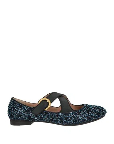 Maliparmi Malìparmi Woman Ballet Flats Midnight Blue Size 8 Textile Fibers