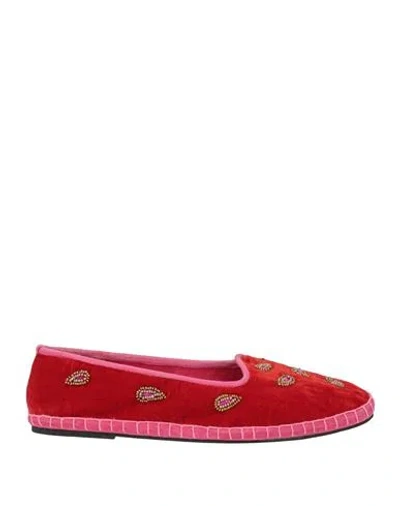 Maliparmi Malìparmi Woman Ballet Flats Red Size 9 Textile Fibers
